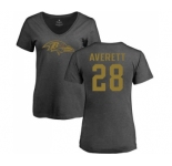 NFL Women's Nike Baltimore Ravens #28 Anthony Averett Ash One Color T-Shirt