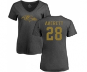 NFL Women's Nike Baltimore Ravens #28 Anthony Averett Ash One Color T-Shirt