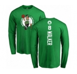 Basketball Boston Celtics #8 Kemba Walker Kelly Green Backer Long Sleeve T-Shirt