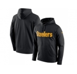 Men Pittsburgh Steelers Nike Black Circuit Wordmark Essential Performance Pullover Hoodie