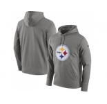 Men Pittsburgh Steelers Nike Gray Circuit Logo Essential Performance Pullover Hoodie