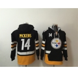 Men's Pittsburgh Steelers #14 George Pickens Black Ageless Must-Have Lace-Up Pullover Hoodie