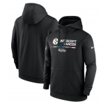 Men's Pittsburgh Steelers 2022 Black Crucial Catch Therma Performance Pullover Hoodie