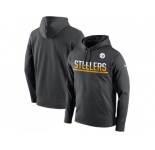 Men's Pittsburgh Steelers Nike Anthracite Sideline Circuit Pullover Performance Hoodie