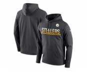 Men's Pittsburgh Steelers Nike Anthracite Sideline Circuit Pullover Performance Hoodie