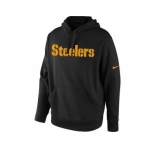 Men's Pittsburgh Steelers Nike Black KO Wordmark Performance Hoodie