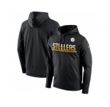 Men's Pittsburgh Steelers Nike Black Sideline Circuit Pullover Performance Hoodie