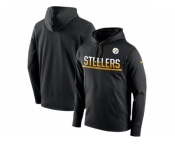 Men's Pittsburgh Steelers Nike Black Sideline Circuit Pullover Performance Hoodie