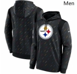 Men's  Pittsburgh Steelers Nike Charcoal 2021 NFL Crucial Catch Therma Pullover Hoodie