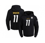 Nike Pittsburgh Steelers #11 Markus Wheaton Black Name & Number Pullover NFL Hoodie