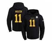 Nike Pittsburgh Steelers #11 Markus Wheaton Black(Gold No.) Name & Number Pullover NFL Hoodie
