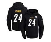 Nike Pittsburgh Steelers #24 James Conner Black Name & Number Pullover NFL Hoodie