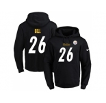 Nike Pittsburgh Steelers #26 Le'Veon Bell Black Name & Number Pullover NFL Hoodie