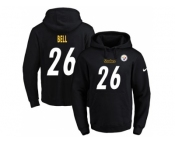 Nike Pittsburgh Steelers #26 Le'Veon Bell Black Name & Number Pullover NFL Hoodie