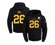 Nike Pittsburgh Steelers #26 Le'Veon Bell Black(Gold No.) Name & Number Pullover NFL Hoodie