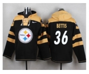 Nike Pittsburgh Steelers #36 Jerome Bettis Black Player Pullover NFL Hoodie