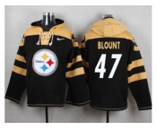 Nike Pittsburgh Steelers #47 Mel Blount Black Player Pullover NFL Hoodie