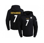 Nike Pittsburgh Steelers #7 Ben Roethlisberger Black Name & Number Pullover NFL Hoodie