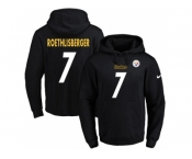 Nike Pittsburgh Steelers #7 Ben Roethlisberger Black Name & Number Pullover NFL Hoodie