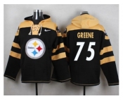 Nike Pittsburgh Steelers #75 Joe Greene Black Player Pullover NFL Hoodie