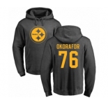 Nike Pittsburgh Steelers #76 Chukwuma Okorafor Ash One Color Pullover Hoodie