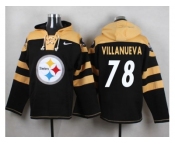 Nike Pittsburgh Steelers #78 Alejandro Villanueva Black Player Pullover NFL Hoodie