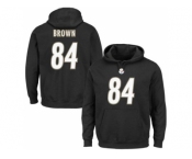 Nike Pittsburgh Steelers #84 Antonio Brown Black Majestic Eligible Receiver II Name & Number NFL Hoodie