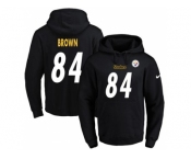 Nike Pittsburgh Steelers #84 Antonio Brown Black Name & Number Pullover NFL Hoodie