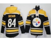 Nike Pittsburgh Steelers #84 Antonio Brown Black Player Pullover Hoodie
