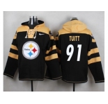 Nike Pittsburgh Steelers #91 Stephon Tuitt Black Player Pullover NFL Hoodie