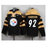 Nike Pittsburgh Steelers #92 James Harrison Black Player Pullover NFL Hoodie