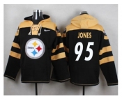 Nike Pittsburgh Steelers #95 Jarvis Jones Black Player Pullover NFL Hoodie