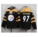 Nike Pittsburgh Steelers #97 Cameron Heyward Black Player Pullover NFL Hoodie