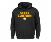 Pittsburgh Steelers Majestic Black Hot Phrase Pullover Hoodie