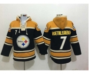 nike nfl jerseys pittsburgh steelers #7 roethlisberger yellow-black[pullover hooded sweatshirt]