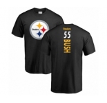 Pittsburgh Steelers #55 Devin Bush Black Backer T-Shirt