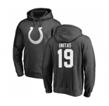 Football Indianapolis Colts #19 Johnny Unitas Ash One Color Pullover Hoodie