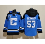 Men's Indianapolis Colts #53 Shaquille Leonard Blue Ageless Must-Have Lace-Up Pullover Hoodie