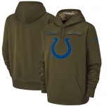 NFL Men's Indianapolis Colts Nike Olive Salute to Service Pullover Hoodie