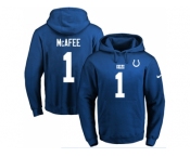 Nike Indianapolis Colts #1 Pat McAfee Royal Blue Name & Number Pullover NFL Hoodie