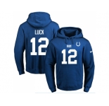 Nike Indianapolis Colts #12 Andrew Luck Royal Blue Name & Number Pullover NFL Hoodie