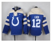 Nike Indianapolis Colts #12 Andrew Luck Royal Blue Player Pullover NFL Hoodie