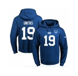 Nike Indianapolis Colts #19 Johnny Unitas Royal Blue Name & Number Pullover NFL Hoodie