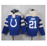Nike Indianapolis Colts #21 Vontae Davis Royal Blue Player Pullover NFL Hoodie