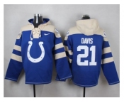 Nike Indianapolis Colts #21 Vontae Davis Royal Blue Player Pullover NFL Hoodie