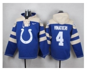 Nike Indianapolis Colts #4 Adam Vinatieri Royal Blue Player Pullover NFL Hoodie