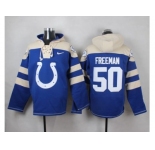 Nike Indianapolis Colts #50 Jerrell Freeman Royal Blue Player Pullover NFL Hoodie