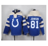 Nike Indianapolis Colts #81 Andre Johnson Royal Blue Player Pullover NFL Hoodie