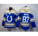 nike nfl jerseys indianapolis colts #87 wayne cream-blue[pullover hooded sweatshirt]
