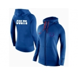 Women Nike Indianapolis Colts Full-Zip Performance Hoodie Blue